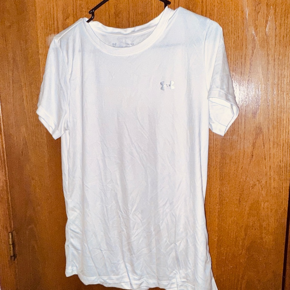 Under Armour White Relaxed Short Sleeve Tee